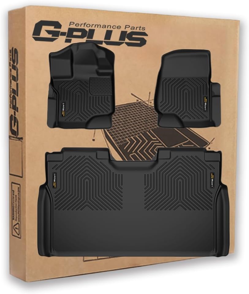 G-PLUS Floor Mats Fit for Ford F150 2015-2025 Super Crew 